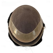 halpa Hiuspalat ja -housut-miesten toupee hieno mono intialainen hiusperuukki edessä sveitsiläinen pitsi kapillaariproteesi kestävä remy hiuslisä luonnollinen hiusjärjestelmäyksikkö 6x8 7x9 7x10 8x10