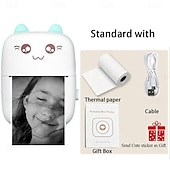 cheap Scanners &amp; Printers-Mini Portable Pocket Mobile Thermal Printer Smart Inkless Printing Stickers Label Photo Wireless Bluetooth Printer