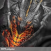 cheap Skull &amp; Bone-Men&#039;s Dragon Vest Top Sleeveless T shirt 3D Print Crew Neck Shirt Sports Retro Vintage Gothic Party Street Casual Black Summer Spring Clothing Apparel S M L XL XXL XXXL