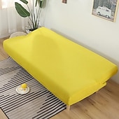 economico Copertura del divano futon-Copridivano letto senza braccioli in tessuto jacquard 3 diverse dimensioni fodere per decorazioni per divano in velluto di mais protezione elasticizzata copripanca elastico