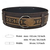 abordables Accesorios y más-Punk y gótico Medieval Renacimiento Baile de Máscaras Cinturón Vikingo caballero celta Hombre Mujer Unisexo Vikingo Carnaval Mascarada Escenario Feria del Renacimiento LARP Adulto Cinturón