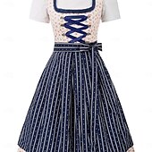 olcso Dirndl-Oktoberfest Ruhák Dirndl Trachtenkleader Októberi fesztivál bajor Hagyományos viselet ruha Meadows Női Hagyományos stílusú ruha Blúzok Ruha Kötény