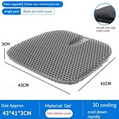 cheap Car Seat Covers-FYAUTOPER Car honeycomb gel cushion summer cool pad Single car pad silicone breathable ice pad butt pad summer truck seat pad