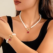 abordables Colliers-Collier Pendentif Résine Femme Elégant Le style mignon Romantique Multirang Trèfle Mignon Irrégulier Colliers Tendance Pour Mariage Soirée du quotidien