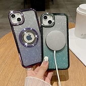 お買い得  iPhone用ケース-電話 ケース 用途 iPhone 16 iPhone 15 プロマックスプラス iPhone 14 13 12 11 Pro Max Plus バックカバー ワイヤレス充電をサポート ブリンブリングリッターシャイニー 耐衝撃 TPU 仕上げ