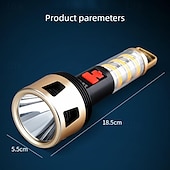 billige Lommelykter-1 stk bærbart led campinglys, ultralys utendørs lommelykt selvforsvar for fotturer, sti, innendørs og utendørs bruk