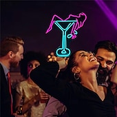 cheap Neon LED Lights-Oktoberfest Cocktail USB Neon LED Sign Light, Luminous Styling Neon Light Beer Bar Club Acrylic Neon Light for Hotel Bar Cafe Birthday Party Teen Room Wall Decoration Light Sign 1PC