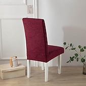 cheap Chair Cover-Water Resistant Elastic Dining Chair Cover for Dining Room Kitchen Wedding Hotel Banquet Restaurant Anti-dirty Seat Chair Covers