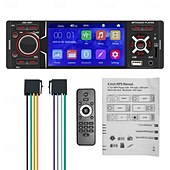 preiswerte Multimedia-Player für Autos-4,1-Zoll-Einzel-DIN-Autoradio mit Bluetooth-Touchscreen, MP5-Player, FM-Radio-Empfänger, unterstützt TF/USB/AUX-IN, Freisprechfunktion, Rückfahrbild