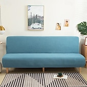 economico Copertura del divano futon-Copridivano letto senza braccioli in tessuto jacquard 3 diverse dimensioni fodere per decorazioni per divano in velluto di mais protezione elasticizzata copripanca elastico
