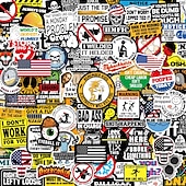 cheap Event &amp; Party Supplies-150 Pcs Hard Hat Stickers (Dairy) for Tool Box Helmet Funny Stickers for Adults Joke Meme Vinyl and Waterproof Stickers for Mechanics Electricians Union Oil Field Army