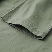 economico Vestaglie-Per uomo Pigiami Accappatoio Liscio Di tendenza Moda Classico Interni Giornaliero Da letto Cotone Comfort Morbido A V Manica lunga Cintura inclusa Estate Primavera Verde