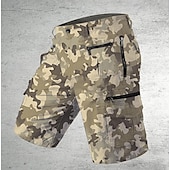 baratos Clássico-Homens Shorts táticos Bermuda Cargo Calção Shorts de Trilha Botões Bolso multi Tecido Vestível Curto Ao ar livre Diário Acampar e Caminhar Moda Clássico Preto Verde Claro