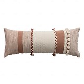 baratos Textured lance travesseiros-Fronha de algodão almofada de escritório moderno e minimalista sofá travesseiro ins almofada de cabeceira encosto
