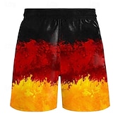 abordables Impression de Drapeau-Homme Aigle Modèle européen Drapeau national Maillots de bain Shorts de bain Shorts de Surf Taille Moyenne Mode Streetwear Designer Occasionnel Quotidien Fête Avec Poches Cordon de serrage Taille