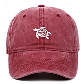 preiswerte Baseballkappe für Herren-Herren Cap Basecap Sonnenhut Kappe Schwarz Rosa Baumwolle Bestickt Modisch Brautkleider schlicht Strasse Täglich Schildkröte Einstellbar Sonnenschutz Atmungsaktiv