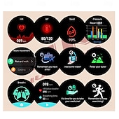 abordables Pulseras inteligentes-696 HK27 Reloj inteligente 1.3 pulgada Pulsera inteligente Bluetooth Podómetro Recordatorio de Llamadas Seguimiento del Sueño Compatible con Android iOS Mujer Llamadas con Manos Libres Recordatorio
