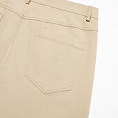 baratos Calças Elite Masculinas-Homens Social Zíper Bolsos Côr Sólida Respirável Comprimento total Formal Escritório O negócio Chique &amp; Moderno Formal Azul Marinha Cáqui Micro-Elástica