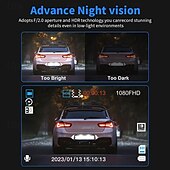 voordelige Auto DVR&#039;s-2.45 drievoudige opname 1080p720p480p loop video hd tachograaf