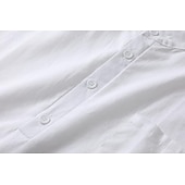 cheap Business Casual-Men&#039;s Shirt Chinese Collar Shirt Mandarin Collar Shirt Popover Shirt Casual Shirt Plain Vacation Street White Yellow Sky Blue Green Short Sleeve Band Collar Summer Clothing Apparel Button-Down