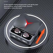 お買い得  ワイヤレスヘッドホン-LEDパワーディスプレイ長持ちワイヤレスBluetoothヘッドセットタッチデュアルトーク5.3Bluetoothヘッドセット