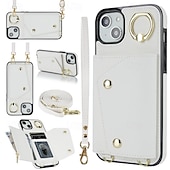 economico Cover per iPhone-telefono Custodia Per iPhone 16 15 14 Pro Max Plus iPhone 13 12 11 Pro Max Mini Custodia Portafoglio Cerniera con Cordino Con Cinturino da Polso Retrò TPU Pelle PU