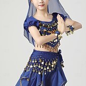 billige Magedanskostyme-Magedans Danseklær til barn Topp Ren Farge Tvinning Strå Jente Ytelse Trening Kortermet Høy Polyester