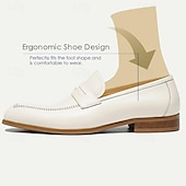 abordables Mocassins en cuir de qualité supérieure-Homme Mocassins et Slip On Imprimer des chaussures Maillots de bain Cuir Cuir de vachette pleine fleur italien Confortable Antidérapantes Mocassins Beige