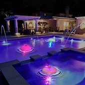 cheap Underwater Lights-1pc LED Color Changing Floating Pool Lights, Waterproof Matte Finish Swimming Pool Light Float with 7 Modes Lighting Underwater Waterproof Floating Pond Light for Disco Pool Pond Fountain