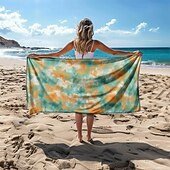 levne sady plážových ručníků-barevná plážová osuška 100% mikrovlákno pohodlné přikrývky nadrozměrná plážová osuška, 35&quot; x 70&quot;, velká koupací osuška pro dospívající dospělé, rychleschnoucí, savá, měkká, všestranná na cesty, do