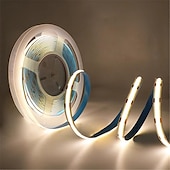 זול אורות COB Strip-cob led רצועת אורות dc 12v 320 דיודות cob גמיש led בר סרט סרט ליניארי לעיצוב החדר 1m/2m/3m/4m/5m