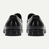 cheap Premium Leather Loafers-Men&#039;s Premium Cowhide Leather Loafers - Classic Black Slip-On Dress Shoes for Business and Formal Wear