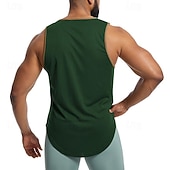 baratos Camisetas e Regatas de Corrida-Homens Camisola de alças do exercício Regata de Corrida Regata para Academia Sem Manga Colete Casual Roupa Esportiva Cor Sólida Secagem Rápida Macio Respirável Treino de Ginástica Caminhada Cooper