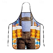 tanie fartuchy-Karnawał Piwo Oktoberfest Kostium Fartuch Dirndl Trachtenkleader Oktoberfest / Piwo Bawaria bawarski Tradycyjny styl Łąki Damskie Tkanina w stylu tradycyjnym Fartuch