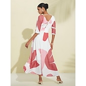  szatén esküvői vendégzseb virágos v nyakú maxiruha