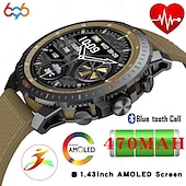 Χαμηλού Κόστους Smartwatch-696 LC313 Εξυπνο ρολόι 1.43 inch Έξυπνο ρολόι Bluetooth ΗΚΓ + PPG Βηματόμετρο Υπενθύμιση Κλήσης Συμβατό με Android iOS Γυναικεία Άντρες Κλήσεις Hands-Free Υπενθύμιση Μηνύματος IP 67 Θήκη ρολογιού 46mm