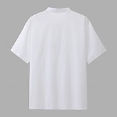 cheap Business Casual-Men&#039;s Shirt Chinese Collar Shirt Mandarin Collar Shirt Popover Shirt Casual Shirt Plain Vacation Street White Yellow Sky Blue Green Short Sleeve Band Collar Summer Clothing Apparel Button-Down