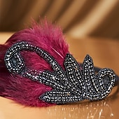 olcso Kiegészítők és még sok más-1920-as évek A nagy Gatsby Flapper fejpánt A nagy Gatsby Esküvői Vendég Gallér nélküli Női Mindszentek napja Farsang Álarcos mulatság Parti Álarcos mulatság Esküvői fogadás Felnőttek Hajszalag Minden