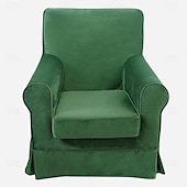 abordables Funda de sofá-Funda de Sillón de Terciopelo Color Sólido Acolchada