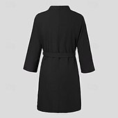 economico Vestaglie-Per uomo Pigiami Accappatoio Liscio Di tendenza Moda Classico Interni Giornaliero Da letto Cotone Comfort Morbido A V Manica lunga Cintura inclusa Estate Primavera Verde