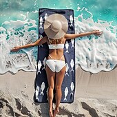 abordables ensembles de serviettes de plage-serviette de plage série palmiers couvertures confortables 100 % microfibre serviette de plage surdimensionnée, 35 &quot;x 70&quot;, grande serviette de bain pour adolescents adultes, séchage rapide,