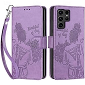 tanie Etui do telefonów Samsung-telefon Kılıf Na Samsung Galaxy S24 Ultra Plus S23 S22 S21 S20 Ultra Plus FE A55 A35 A25 A15 5G A54 A34 A14 A72 A52 A32 A22 A12 A53 A33 A23 A13 S25 Ultra Osłona tylna Z podpórką Magnetyczne z paskiem