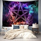 levne Nástěnné tapiserie-pentagram wicca wiccan pohanský psychedelický závěsný gobelín nástěnné umění velký gobelín nástěnná malba výzdoba fotografie pozadí přikrývka opona domácí ložnice dekorace obývacího pokoje