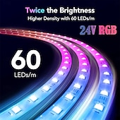 halpa WiFi ja musiikin ohjaus-rgb led-nauhavalosarja, korkea kirkkaus 7 m 3,5 m nauhavalot ilman jännitehäviötä, samrt wifi- tai bluetooth-ohjain musiikin synkronoinnin ohjaussovellus ohjaus sopii perheilmapiiriin festivaaleille