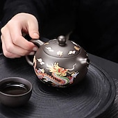 cheap Drinkware-Color-Changing Teapot Set Dragon &amp; Phoenix Zisha Chinese Loong Gift - Heat Sensitive Kung Fu Tea Set with Teapot and Cups, Business Gift