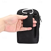 baratos saco de telefone universal-Capa de telefone jeans universal de 7,2 polegadas bolsa de cintura com zíper bolsa de cintura pendurada diagonal bolsa cruzada