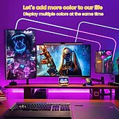 Недорогие Неоновые LED огни-Водонепроницаемая полоса неонового света 10 футов/20 футов, адресная радужная пиксельная подсветка RGB с панелью управления приложением 2,4 г, синхронизация управления музыкой со светодиодной неоновой