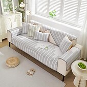 cheap Sofa Cover-Fishbone Chenille Sofa Mat Sofa Cushion Solid Color Non-slip Soft Comfy