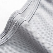 baratos Tops-Homens Camiseta Colete de Trilha Sem Manga Com Capuz Malha Íntima Camisa sem mangas Colete superior Ao ar livre Secagem Rápida Macio Redutor de Suor Verão Poliéster Preto Branco Azul Marinho