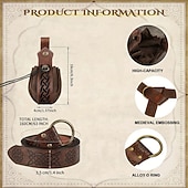 cheap Accessories and More-Medieval Renaissance Waist Belt Viking Fancy Dress Men&#039;s Women&#039;s Celtic Viking Fantasy Halloween Carnival Performance LARP Adults Belt Sscabbard Magic Bottle